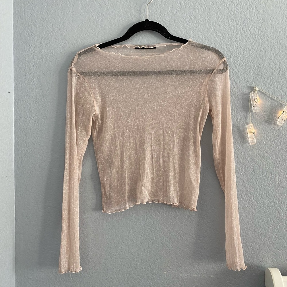 brandy Melville pink sparkly longsleeve💓